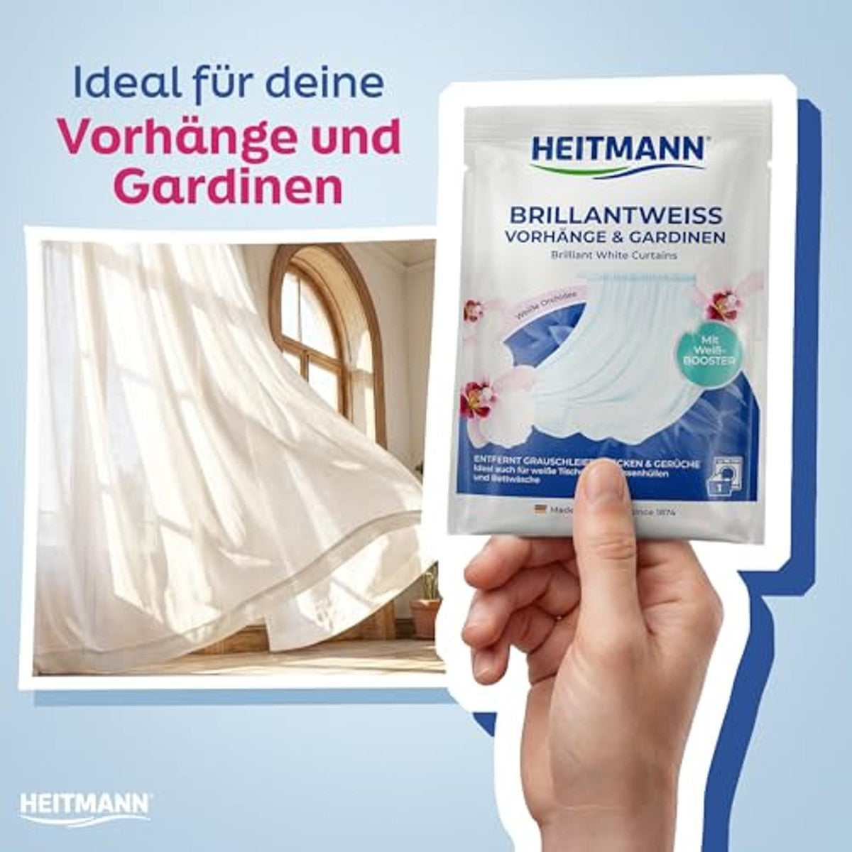 HEITMANN Briljant Wit Gordijnen en Vitrages 6 x 50 g - Voordeelverpakking