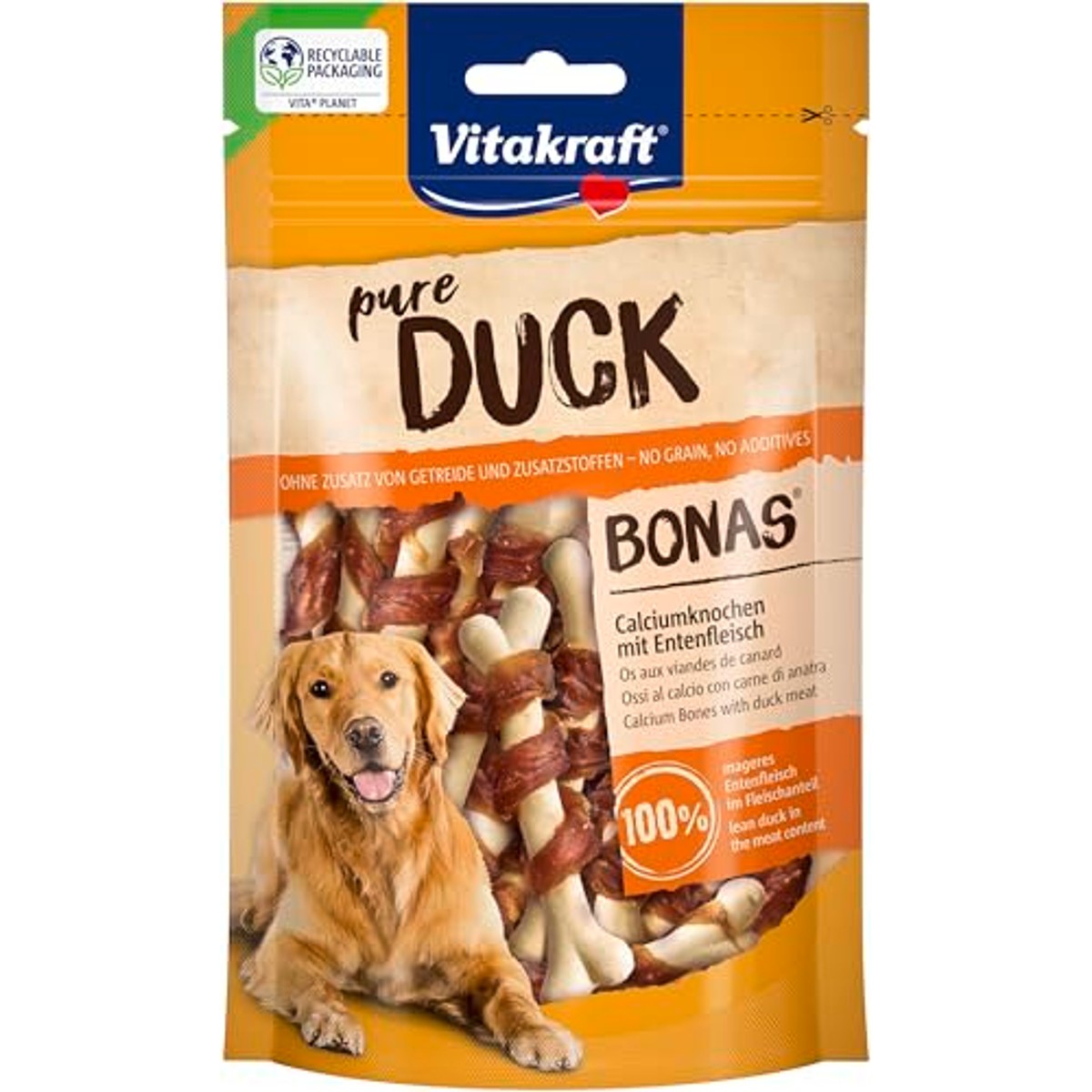 Vitakraft Pure Duck Bonas hondensnack eend 8 x 80 g - 6-pack – foto 4