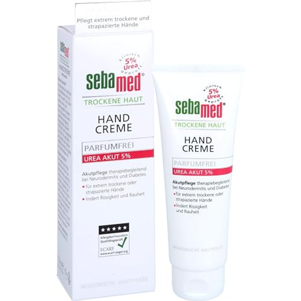 Sebamed Urea Acute 5% Handcrème Parfumvrij 3 x 75 ml - Voordeelverpakking – foto 4