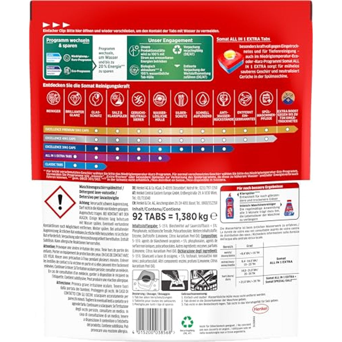 Somat All in 1 Extra Citroen vaatwastabletten 92 tabs – Somat
