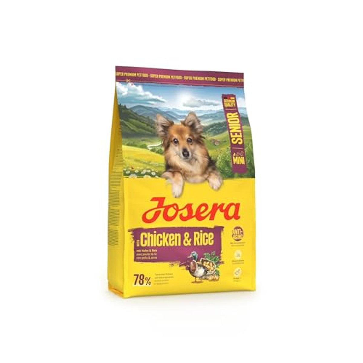 Josera Mini Senior Droogvoer Hond Kip & Rijst 3 kg - 3-pack