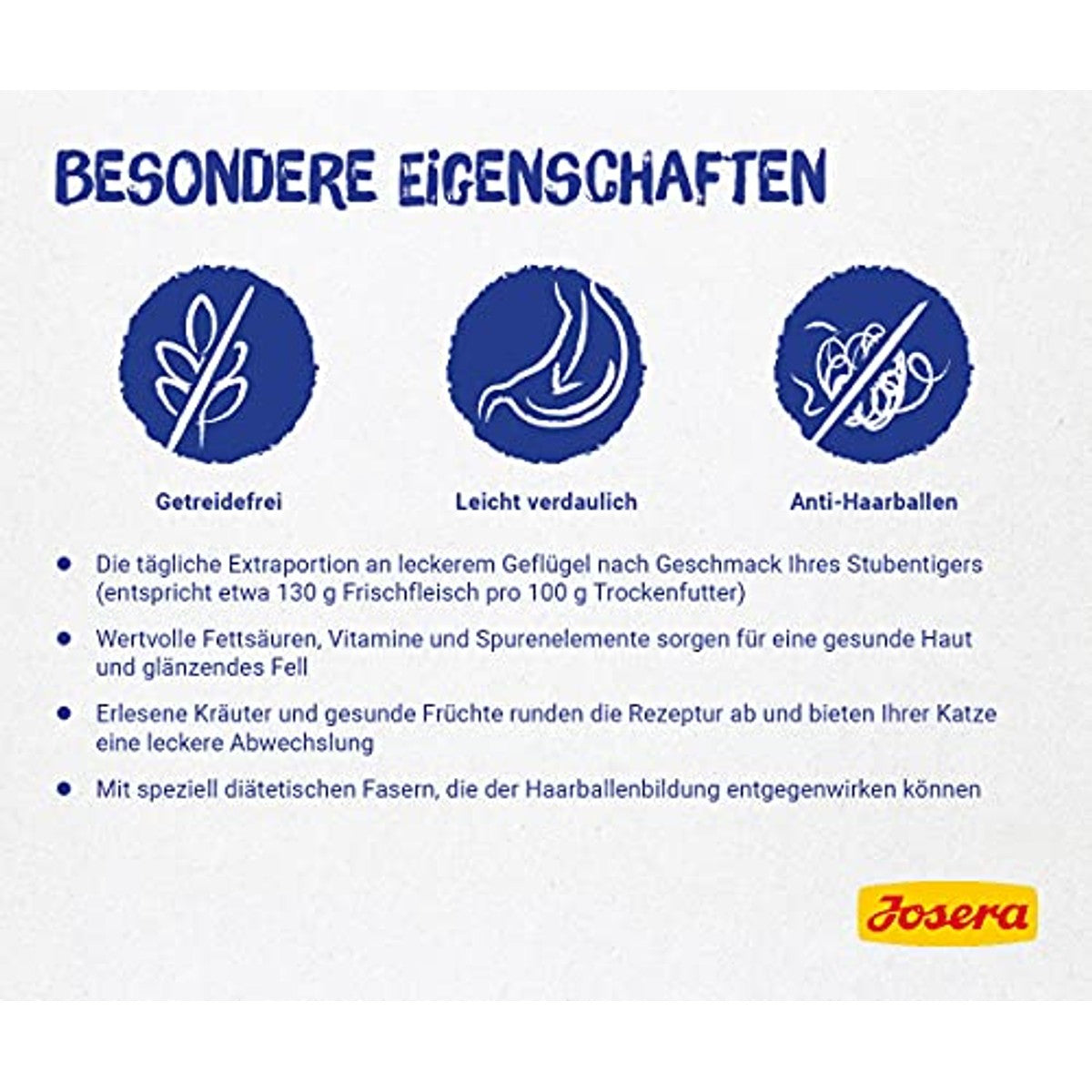 JOSERA DailyCat Droog kattenvoer met gevogelte en zoete aardappel, 2 kg | Adult | Premium droogvoer voor volwassen katten | geselecteerde kruiden en gezonde vruchten | graanvrij – Josera