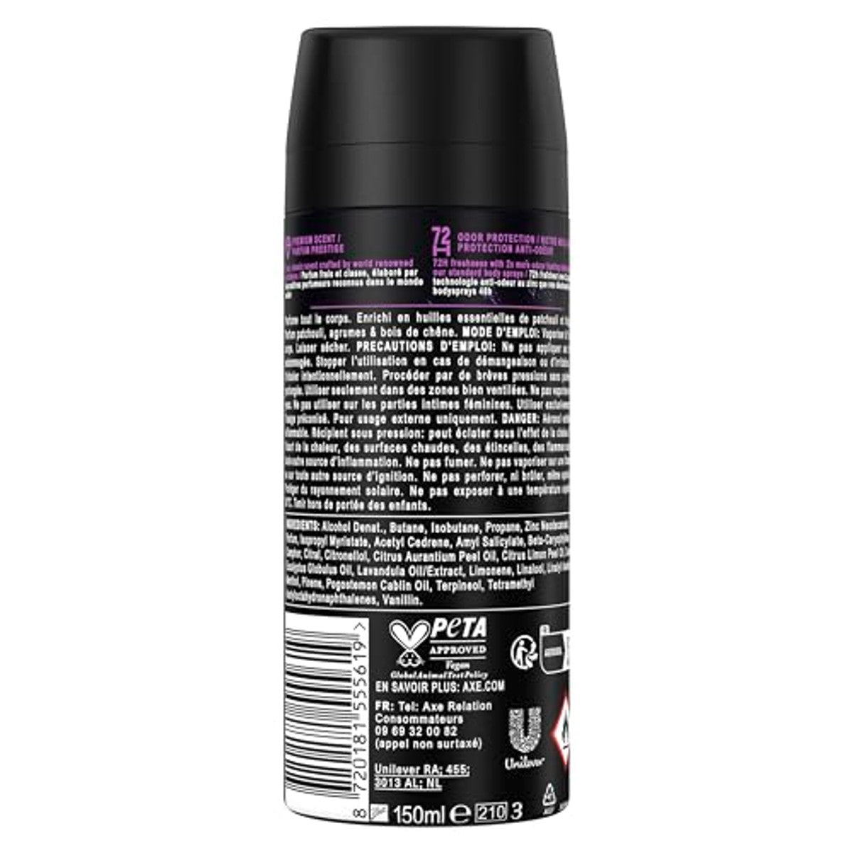 AXE Purple Patchouli anti-transpirant spray 6 x 150 ml - Voordeelverpakking