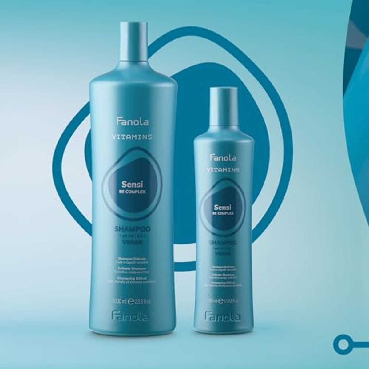 Fanola Vitamins Sensi Care Shampoo voor Gevoelige Hoofdhuid 350 ml - 6-pack