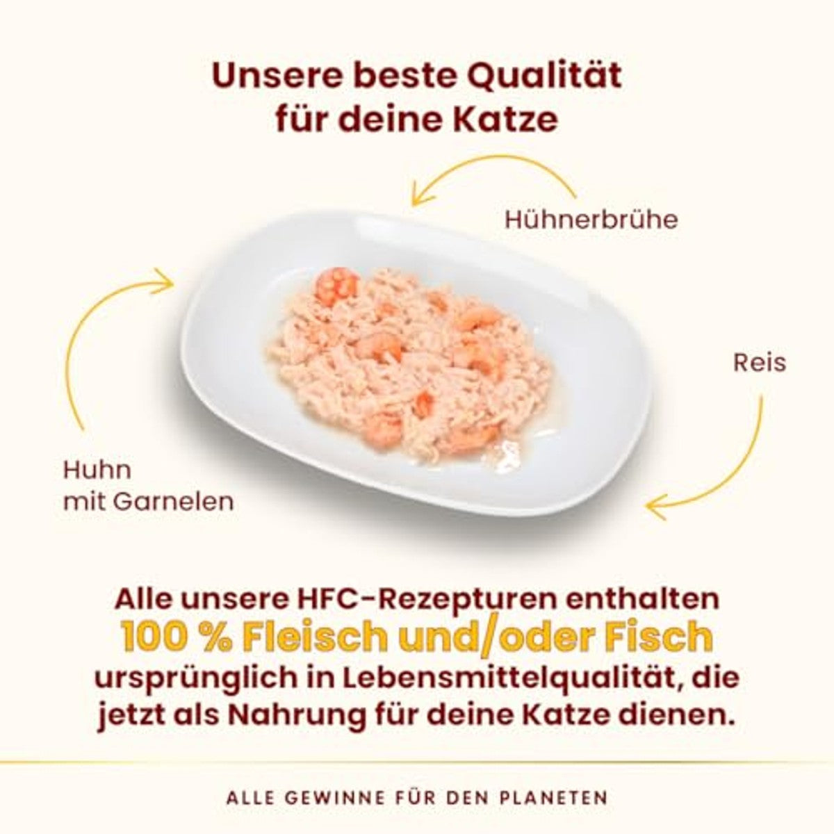 Almo Nature HFC Natural Natvoer voor volwassenen katten - kip en garnalen - 150 g, verpakking van 24 stuks – almo nature
