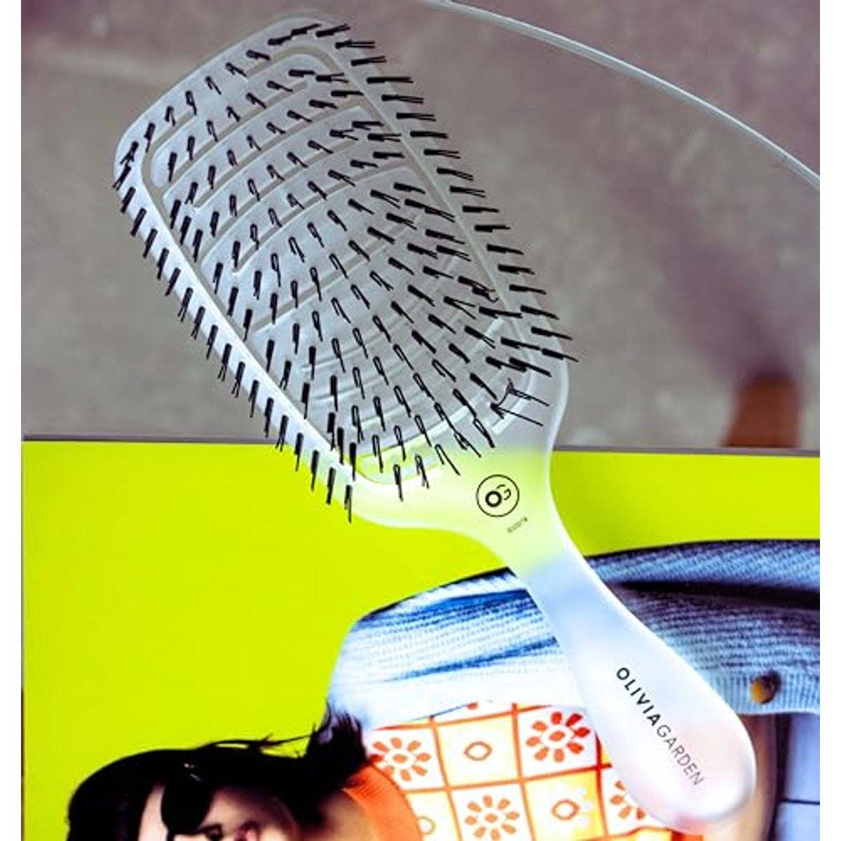 Olivia Garden - Essential Care Flex Fine Hair Bristles Ice White. Voor droog of nat haar. Een ontwarrend voor fijn haar.