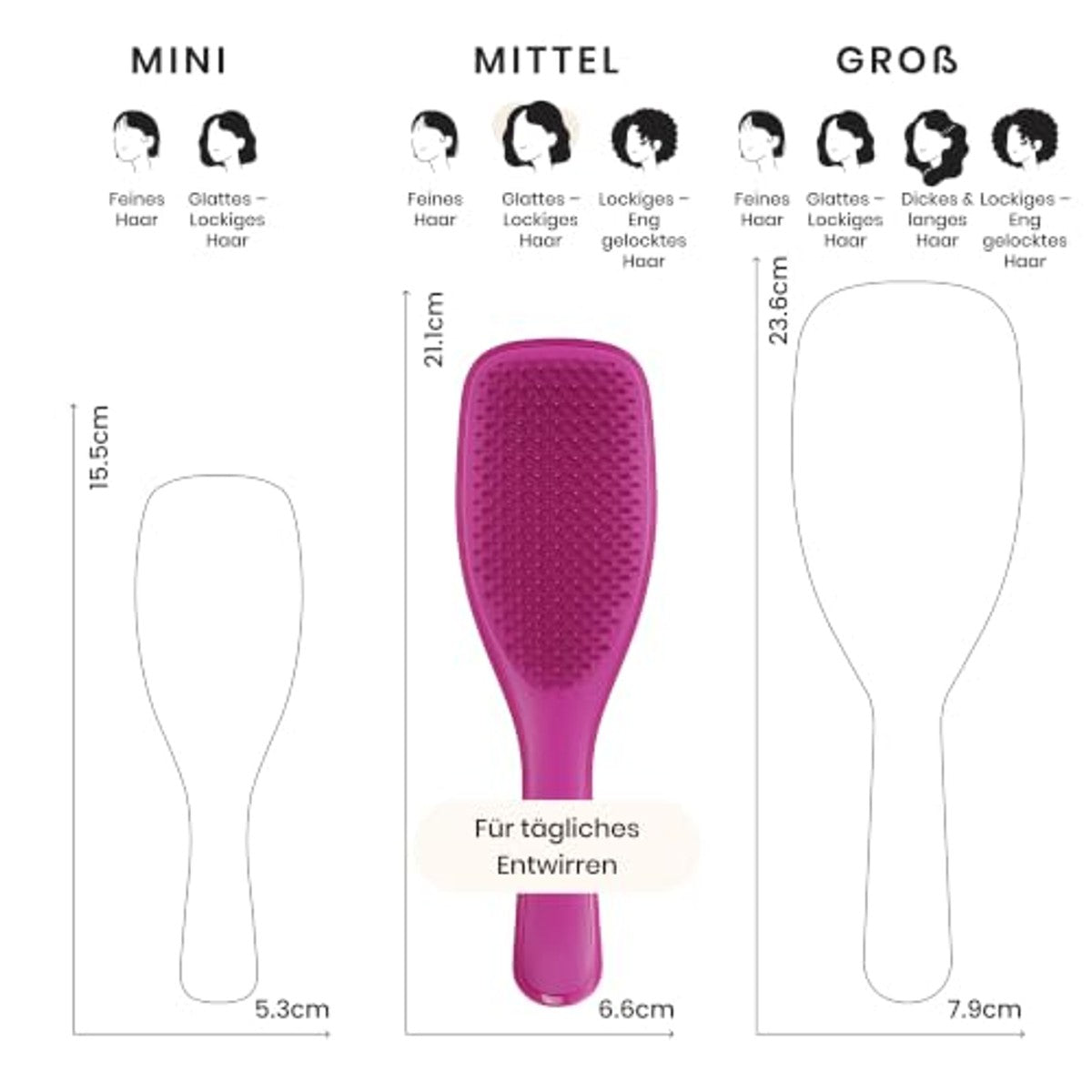 Tangle Teezer Ultimate Detangler Haarborstel Roze - 6-pack