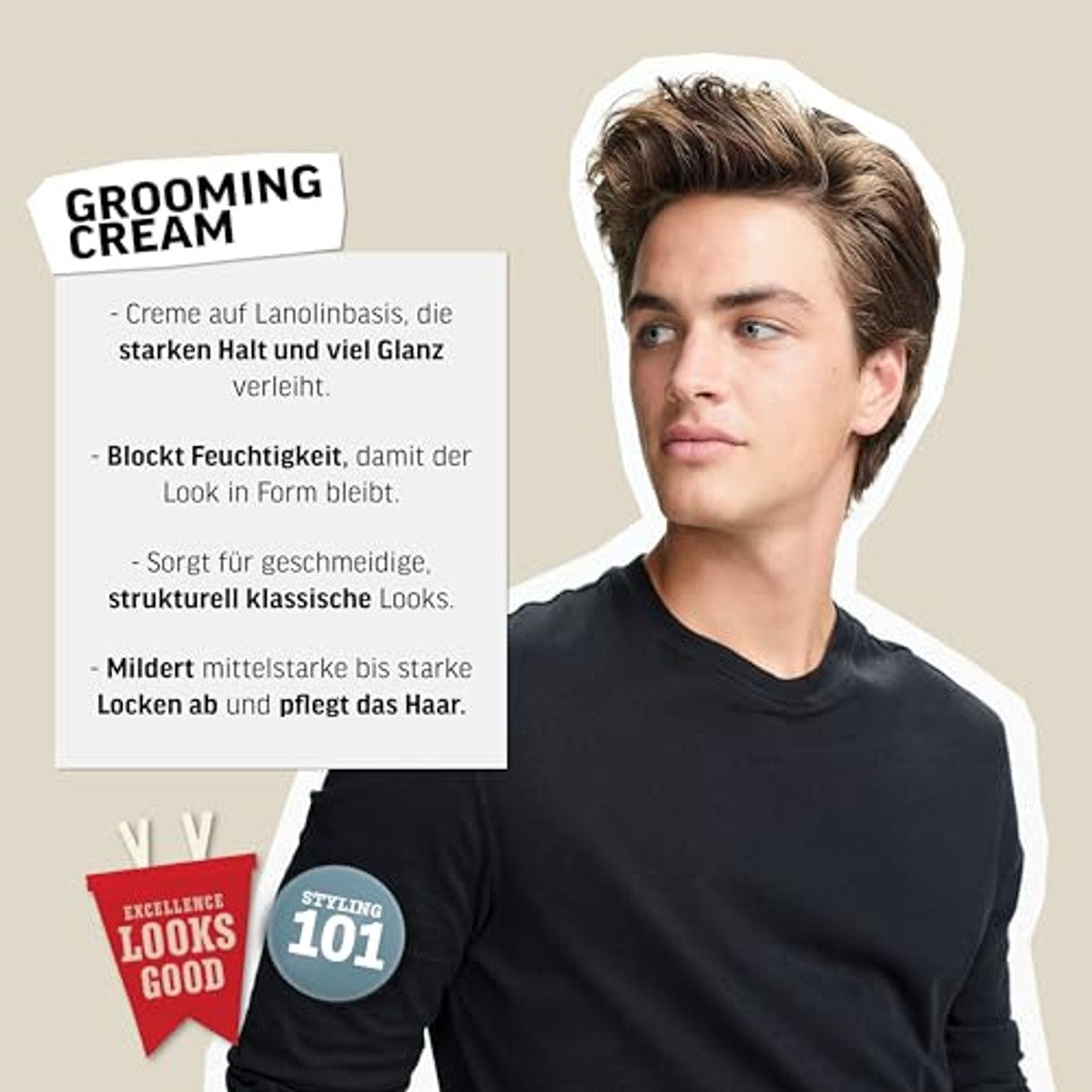 American Crew Grooming Cream Stylingcrème voor Mannen 85 g