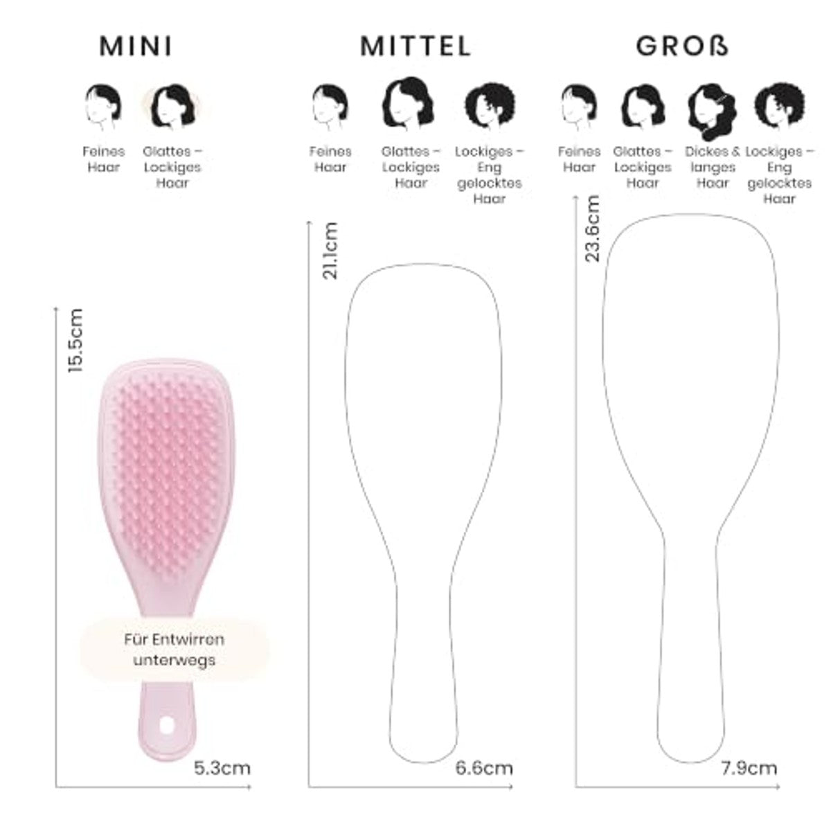 Tangle Teezer Ultimate Detangler Klein Millennial Roze - 6-pack