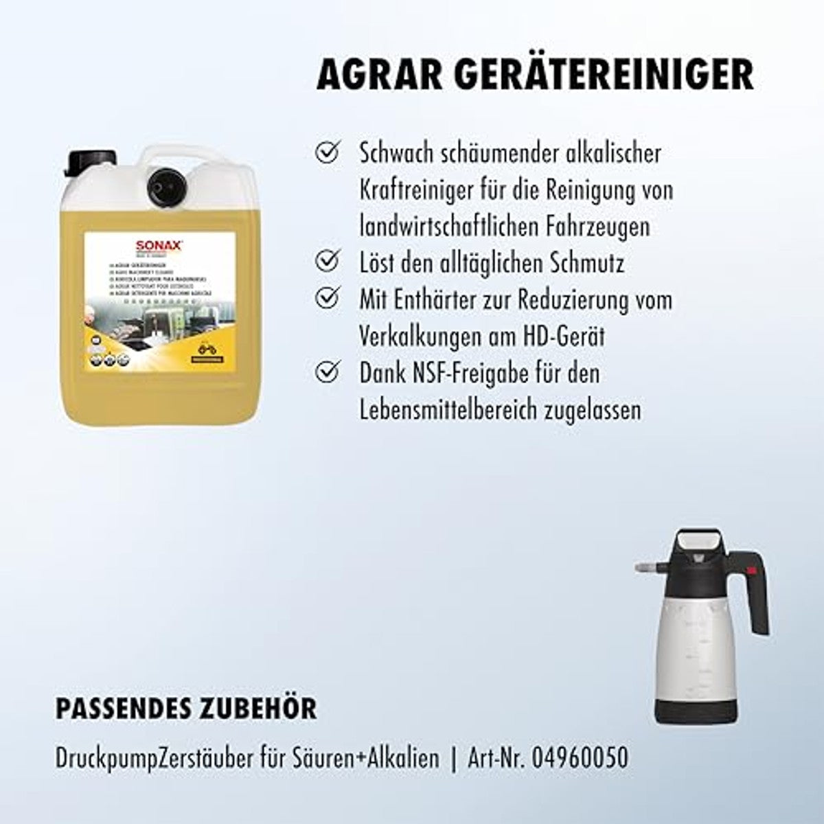 SONAX AGRAR apparaatreiniger 3 x 5 liter - Voordeelverpakking