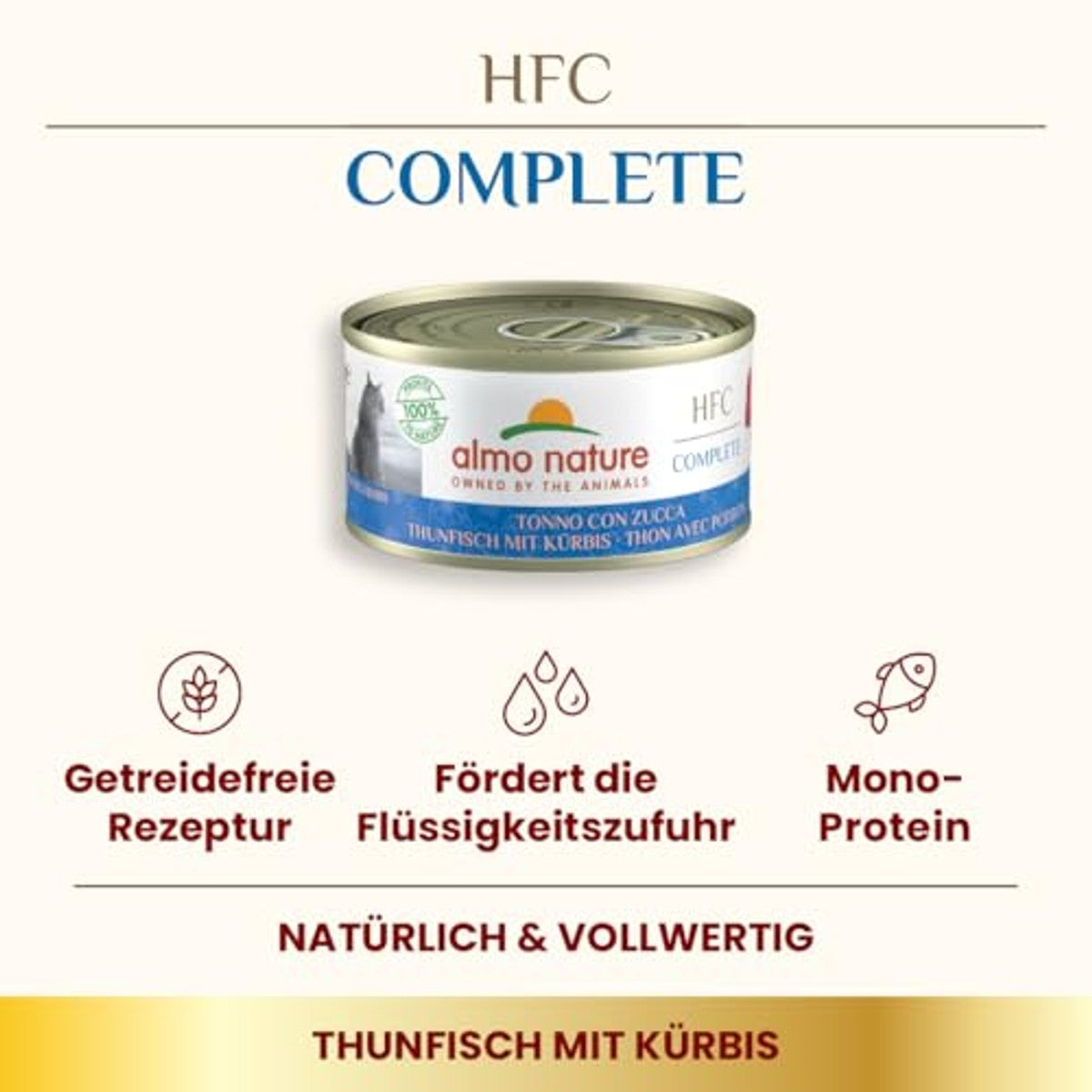 Almo Nature HFC Complete Natvoer Tonijn met Pompoen 24 x 70 g - 6-pack