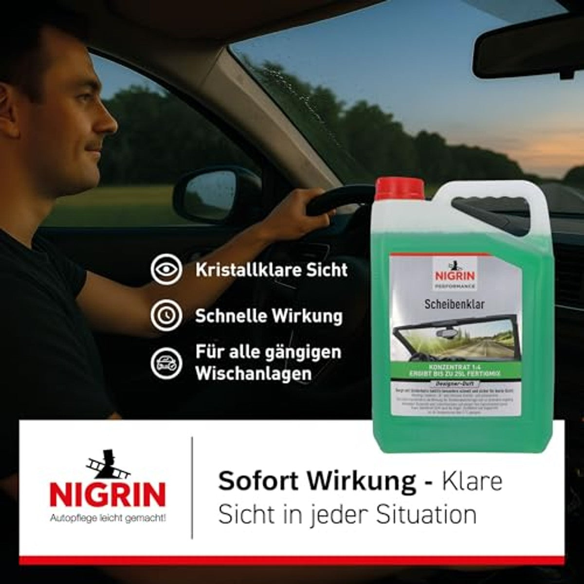 NIGRIN Performance ruitenreiniger concentraat 3 x 5 liter - Voordeelverpakking