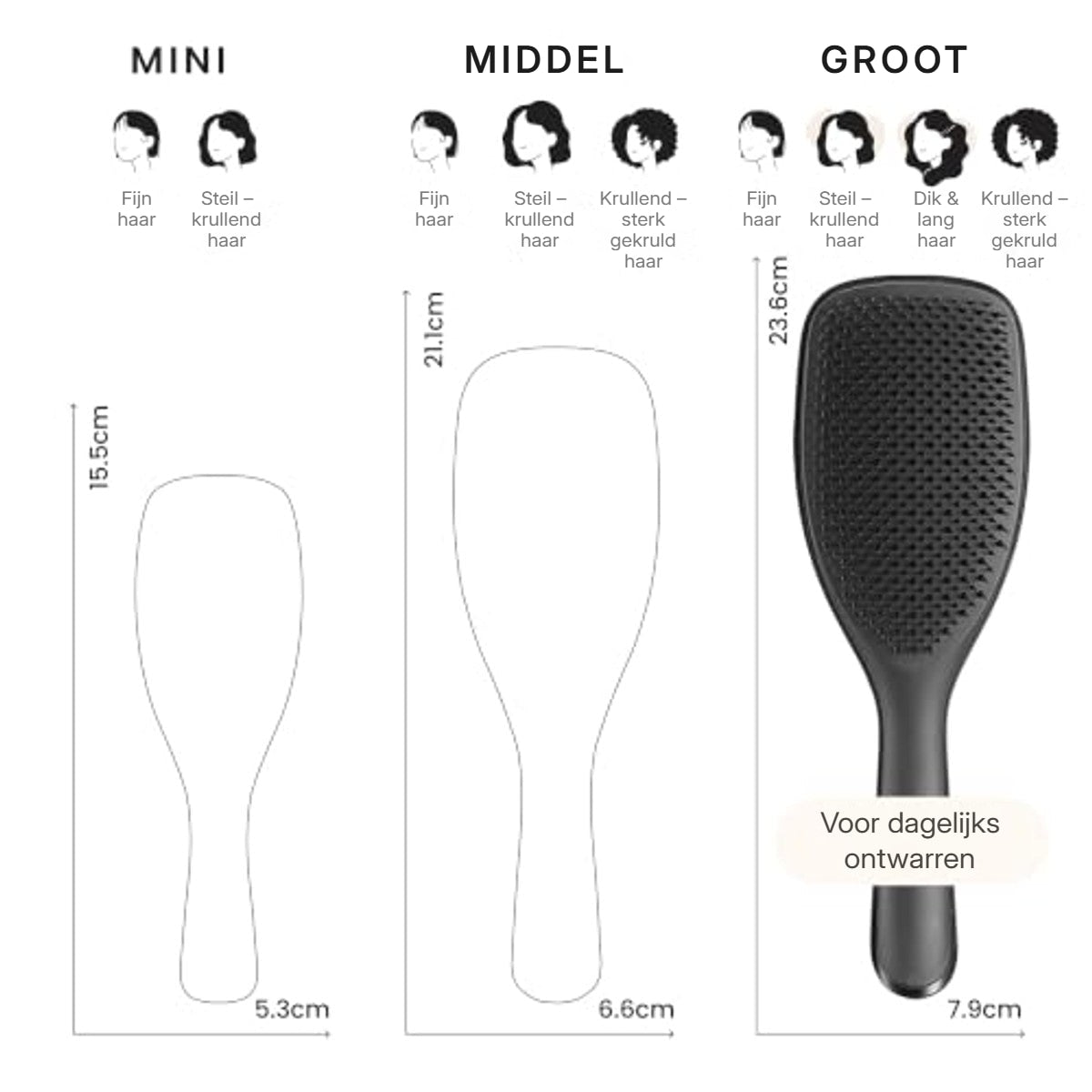 Tangle Teezer Grote Ultimate Detangler Haarborstel Zwart - 6-pack – foto 4