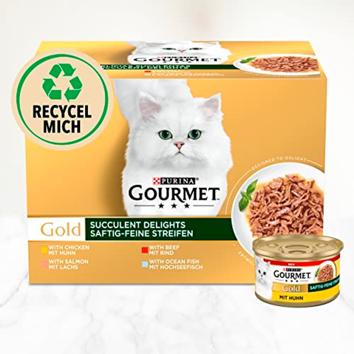 Gourmet Gold natvoer kattenvoer kip 12 x 85 g - 3-pack