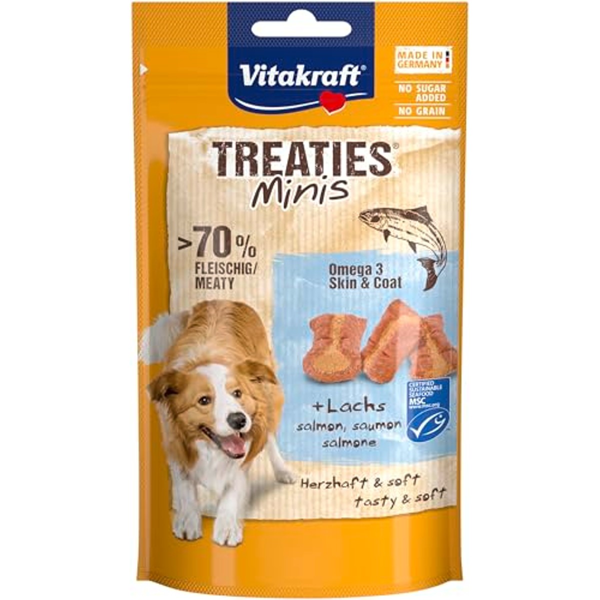 Vitakraft Treaties Minis hondensnack zalm 8 x 48 g - 3-pack
