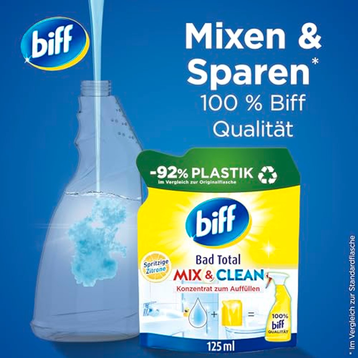 Biff Bad Total Mix & Clean Sprankelende citroen 3 x 125 ml - Voordeelverpakking