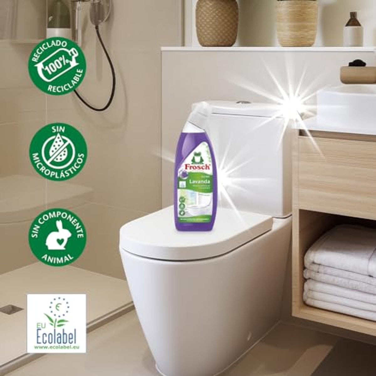 Frosch Ecologische WC-gel Lavendel 6 x 750 ml - Voordeelverpakking