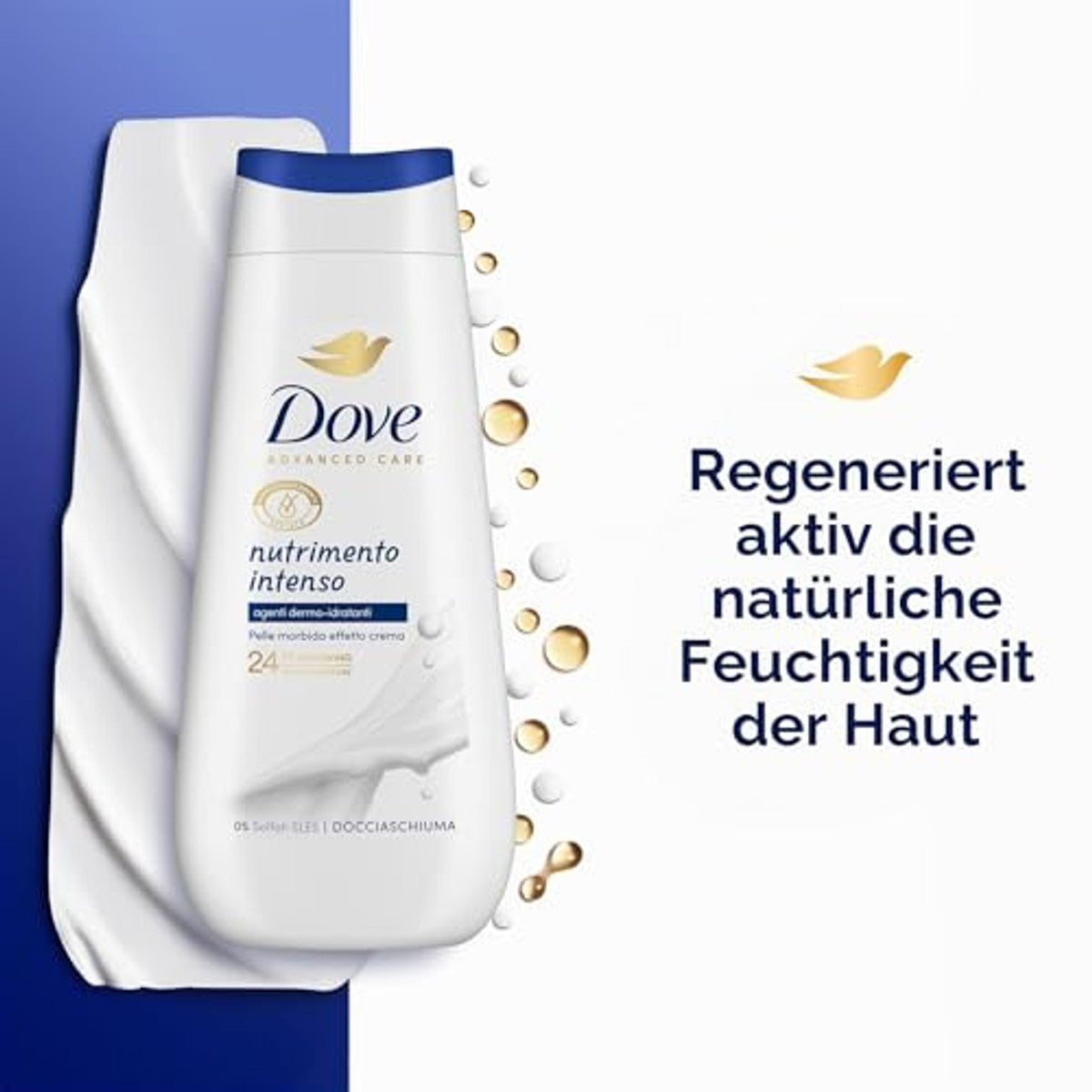 Dove Intensieve Verzorging Douchegel 6 x 225 ml - Voordeelverpakking