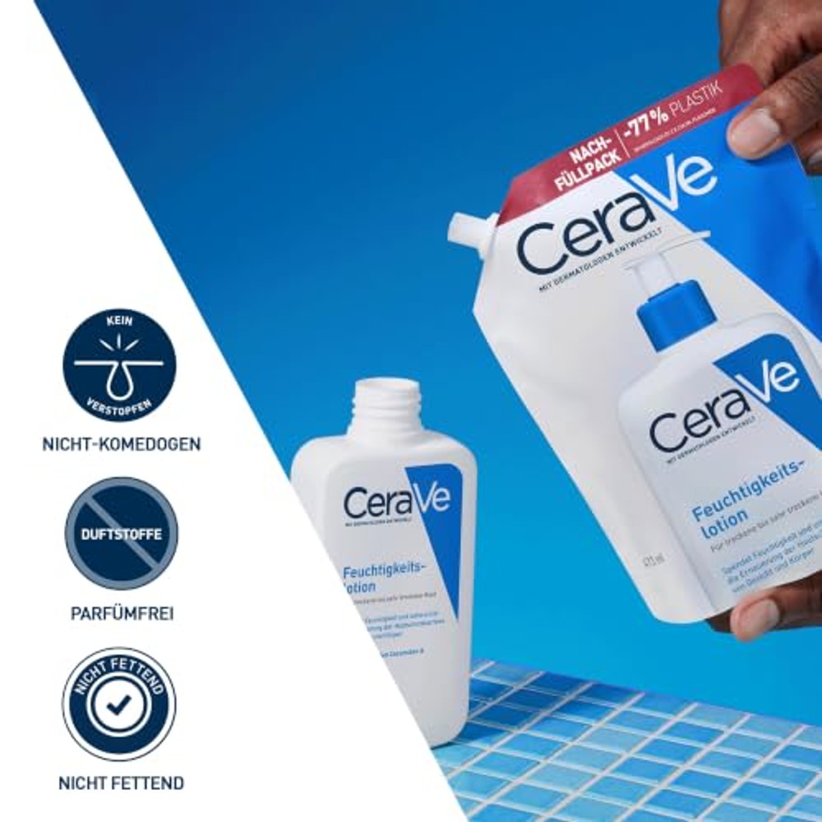 CeraVe Vochtinbrengende Lotion Droge Huid 473 ml Navulverpakking