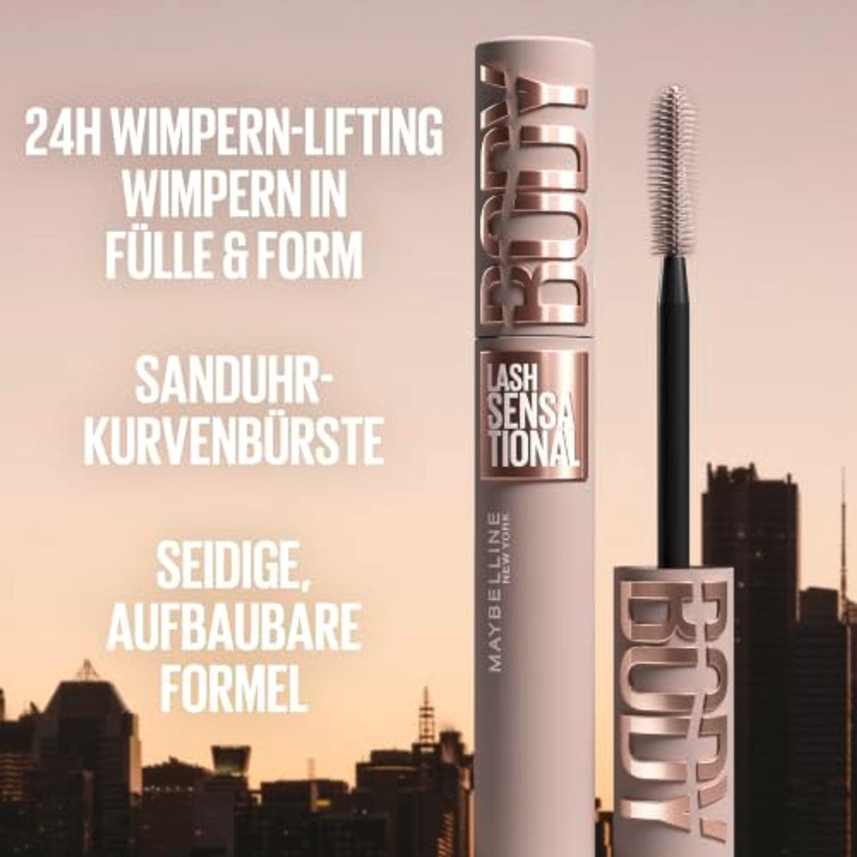 MAYBELLINE Lash Sensational Body Mascara zwart 9,5 ml - 3 stuks