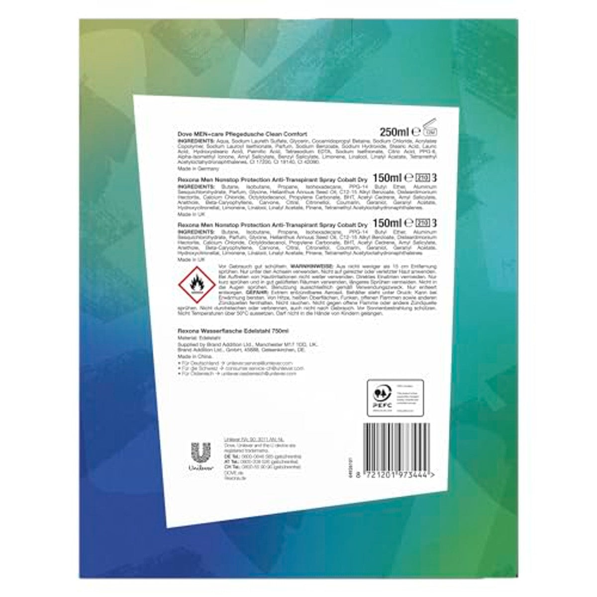 Rexona Sports Collection 2 x 150 ml, 250 ml & 750 ml – Rexona