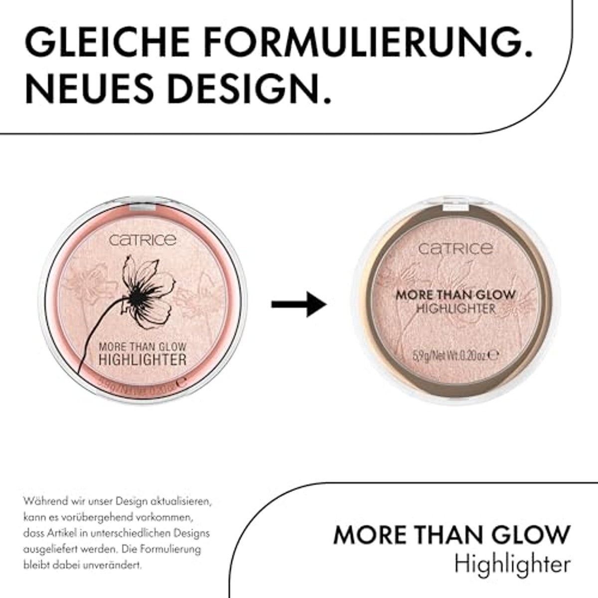 Catrice More Than Glow Highlighter, nr. 030, goud, intensief, glinsterend, metallic, veganistisch, olievrij, zonder parfum, zonder alcohol, per stuk verpakt (5,9 g) – Catrice Cosmetics