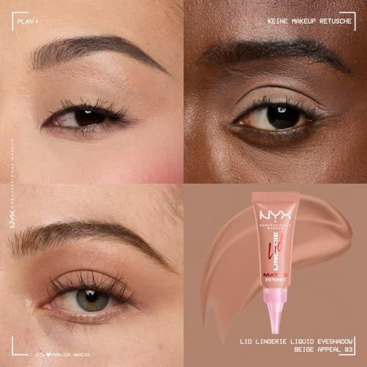 Lid Lingerie Cream Eye Pigment, tot 24 uur houdbaar, Beige Appeal 03 – NYX PROFESSIONAL MAKEUP