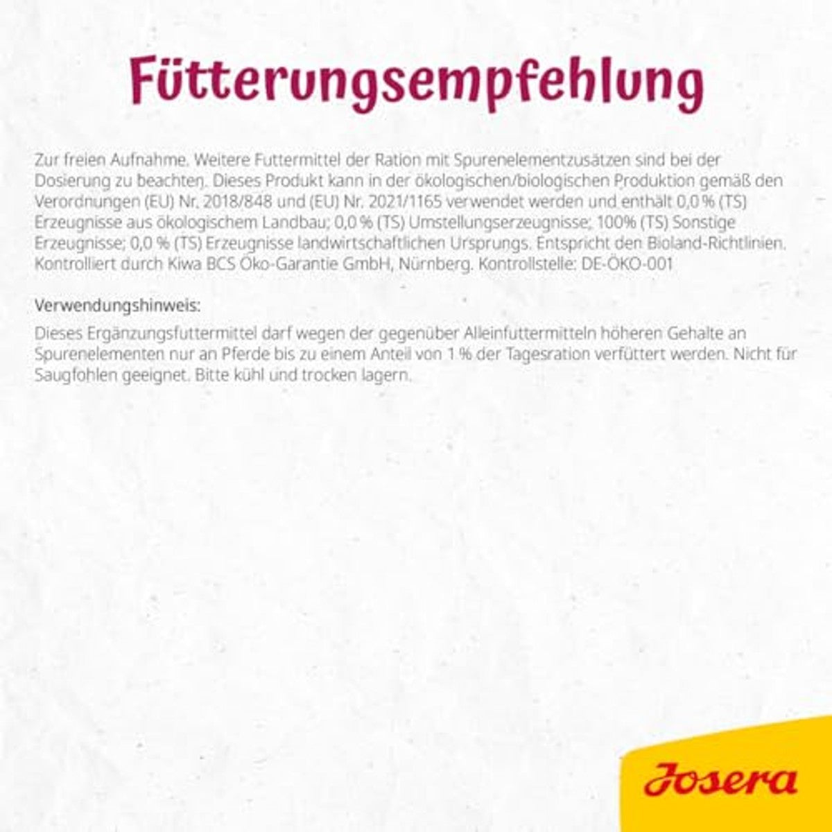 Josera Naturzout Plus mineraalvoer paarden 4 x 5 kg - 3-pack