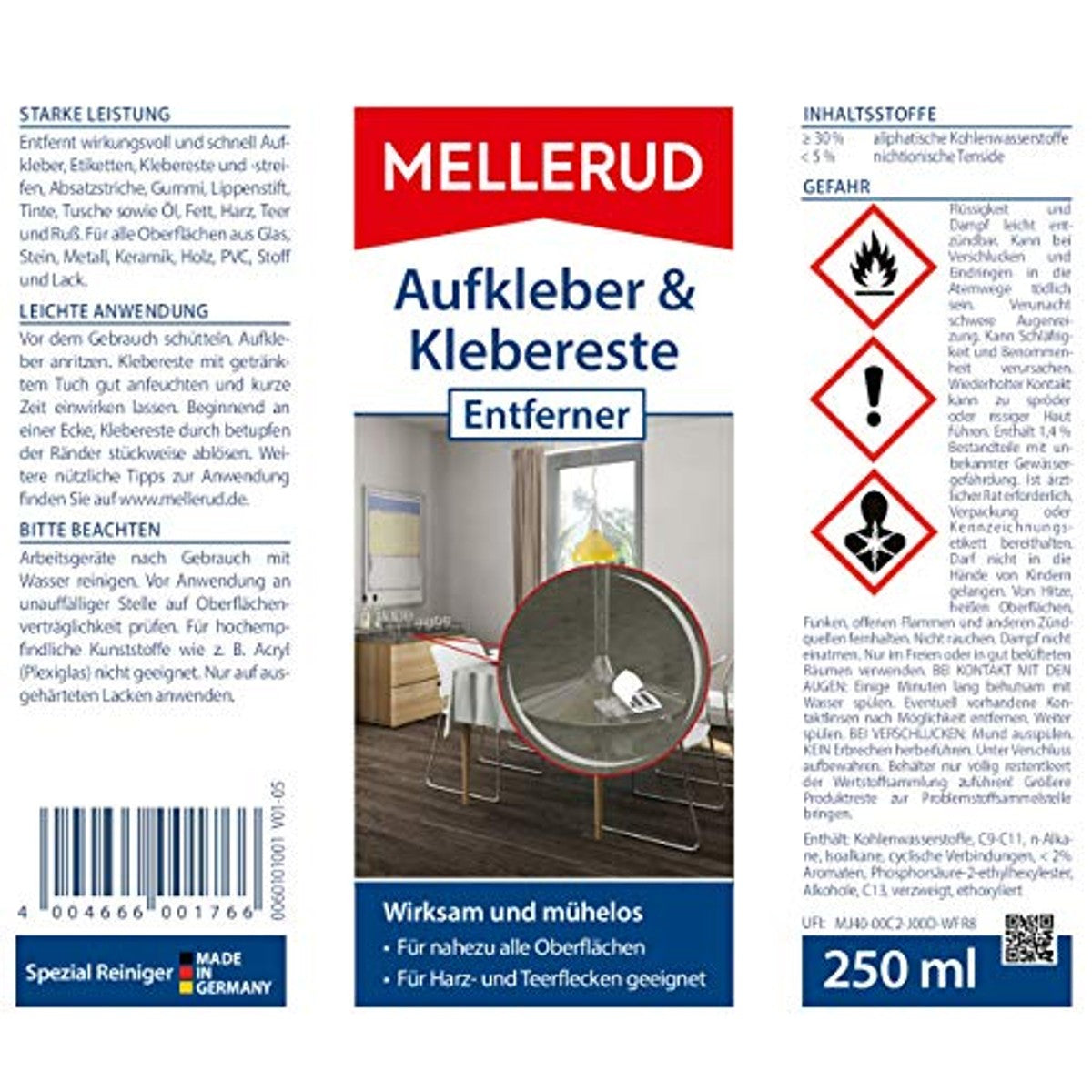 Mellerud Sticker- en lijmresten-verwijderaar 3 x 250 ml - Voordeelverpakking