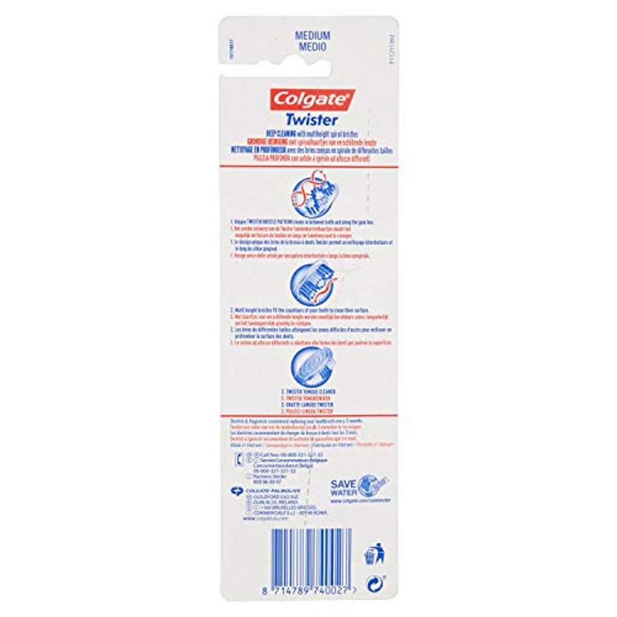 Colgate Twister Fresh Medium handtandenborstel 1 x 2er-Pack – Colgate