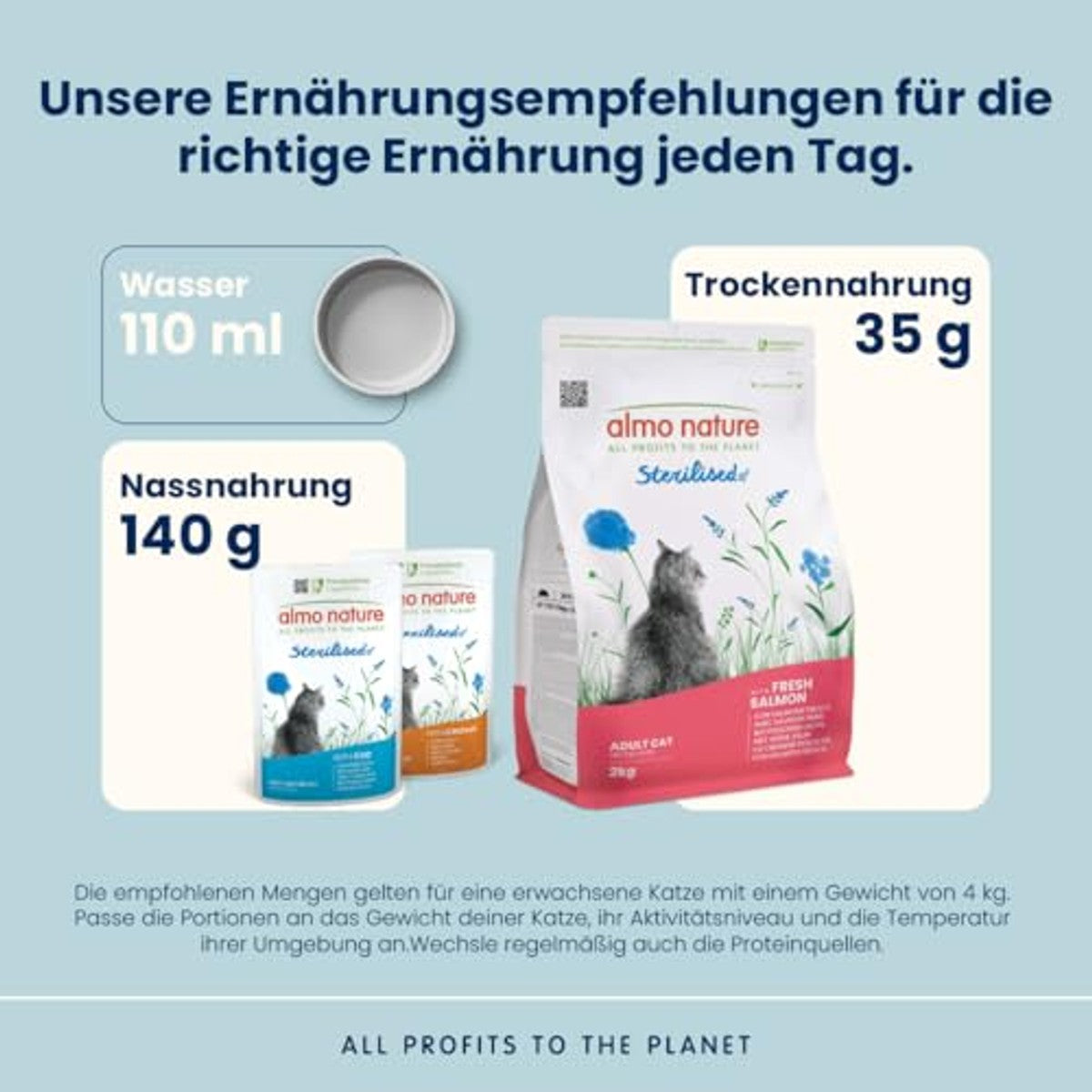 Almo Nature Sterilised Droogvoer voor Katten met Zalm 2 kg - 3-pack