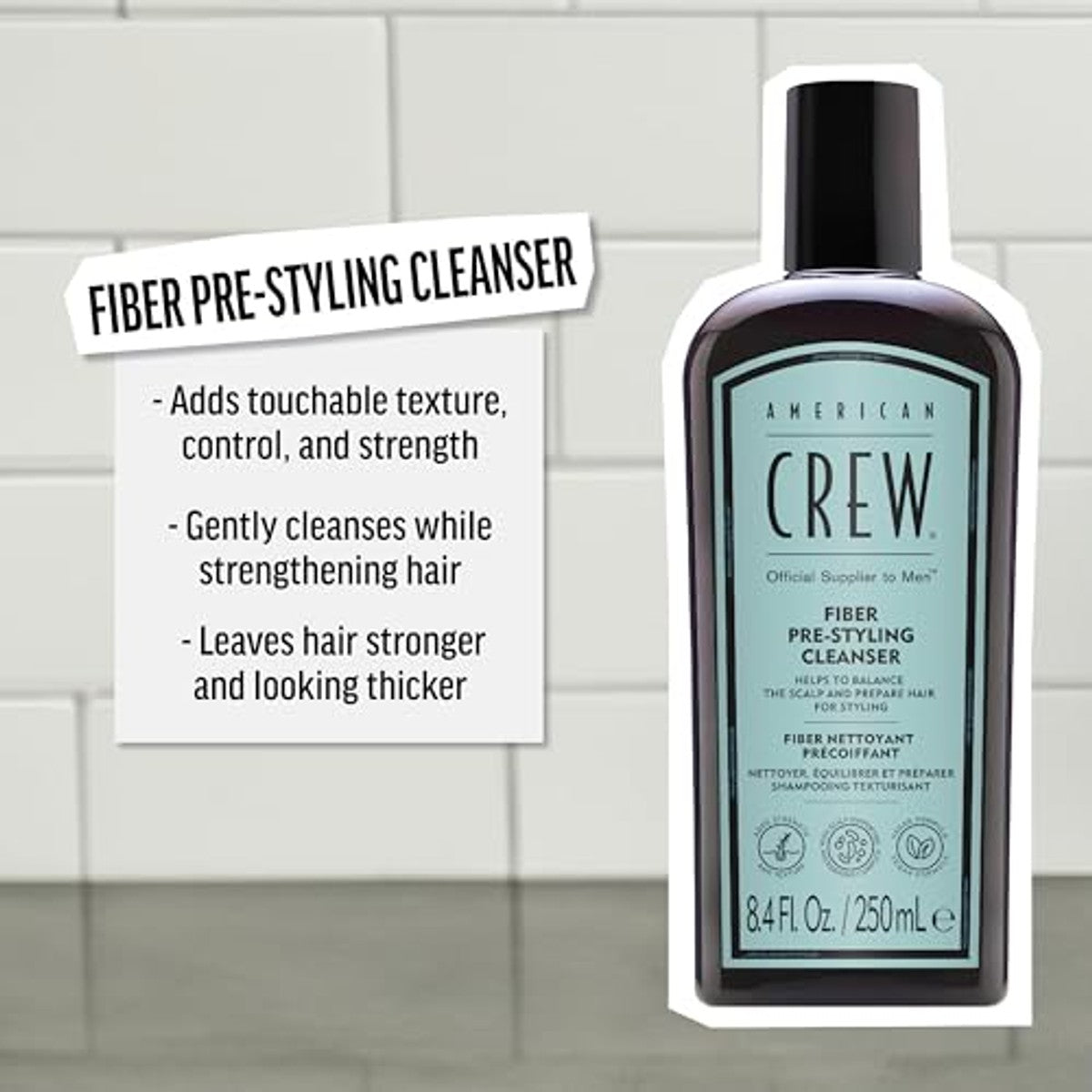 American Crew Fiber Pre-Styling Shampoo 250 ml - 6-pack