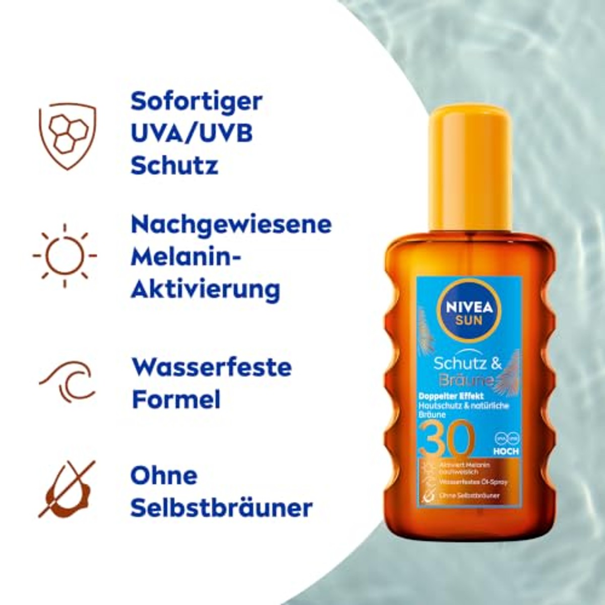 Nivea Sun Protection & Tan Zonneoliespray SPF 30 3 x 200 ml - Voordeelverpakking
