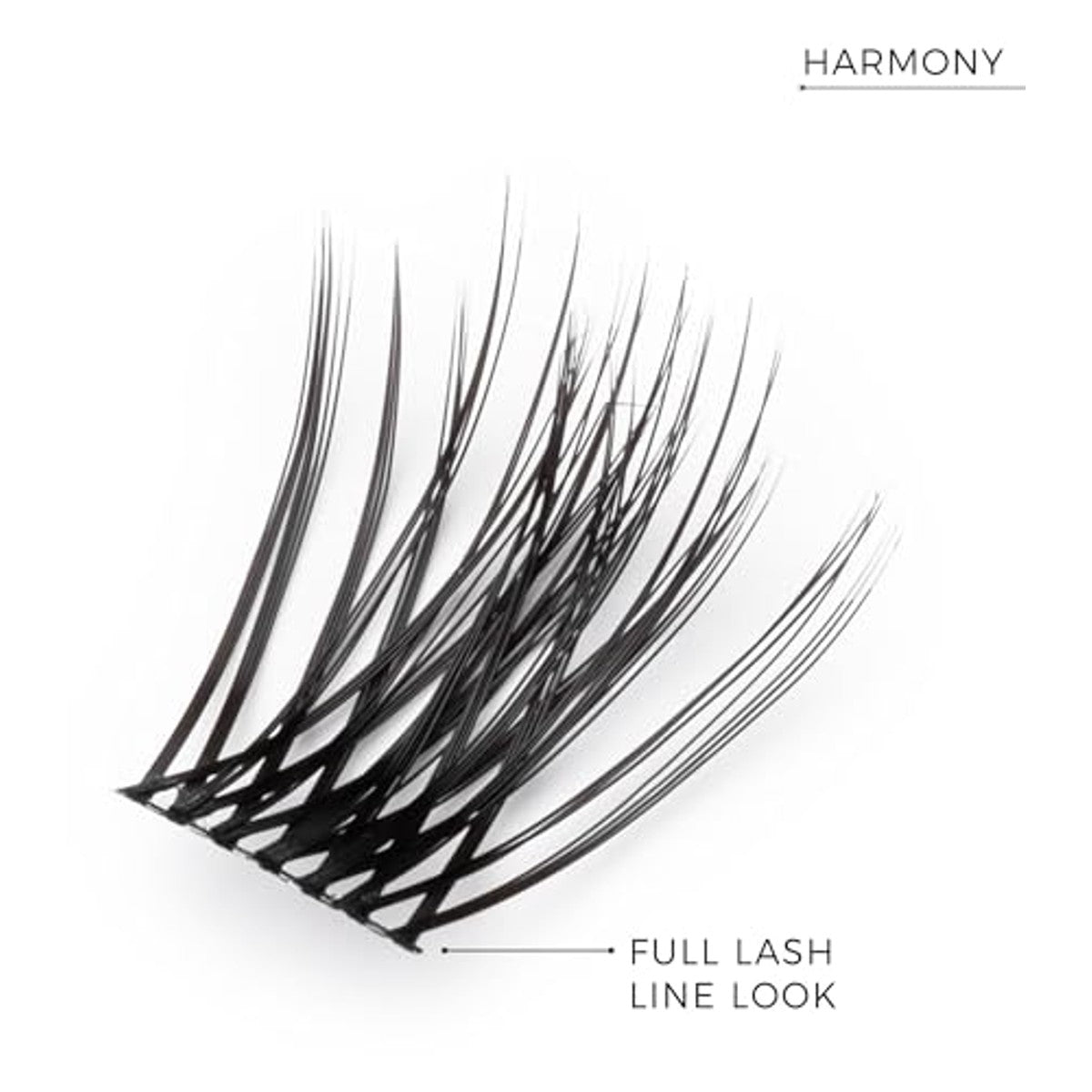 Nanolash Cluster wimpers voor doe-het-zelf wimperverlenging thuis, 36 stuks, doe-het-zelf wimperextensions, doe-het-zelf wimperextensions, doe-het-zelf valse wimpers (harmony) – Nanolash