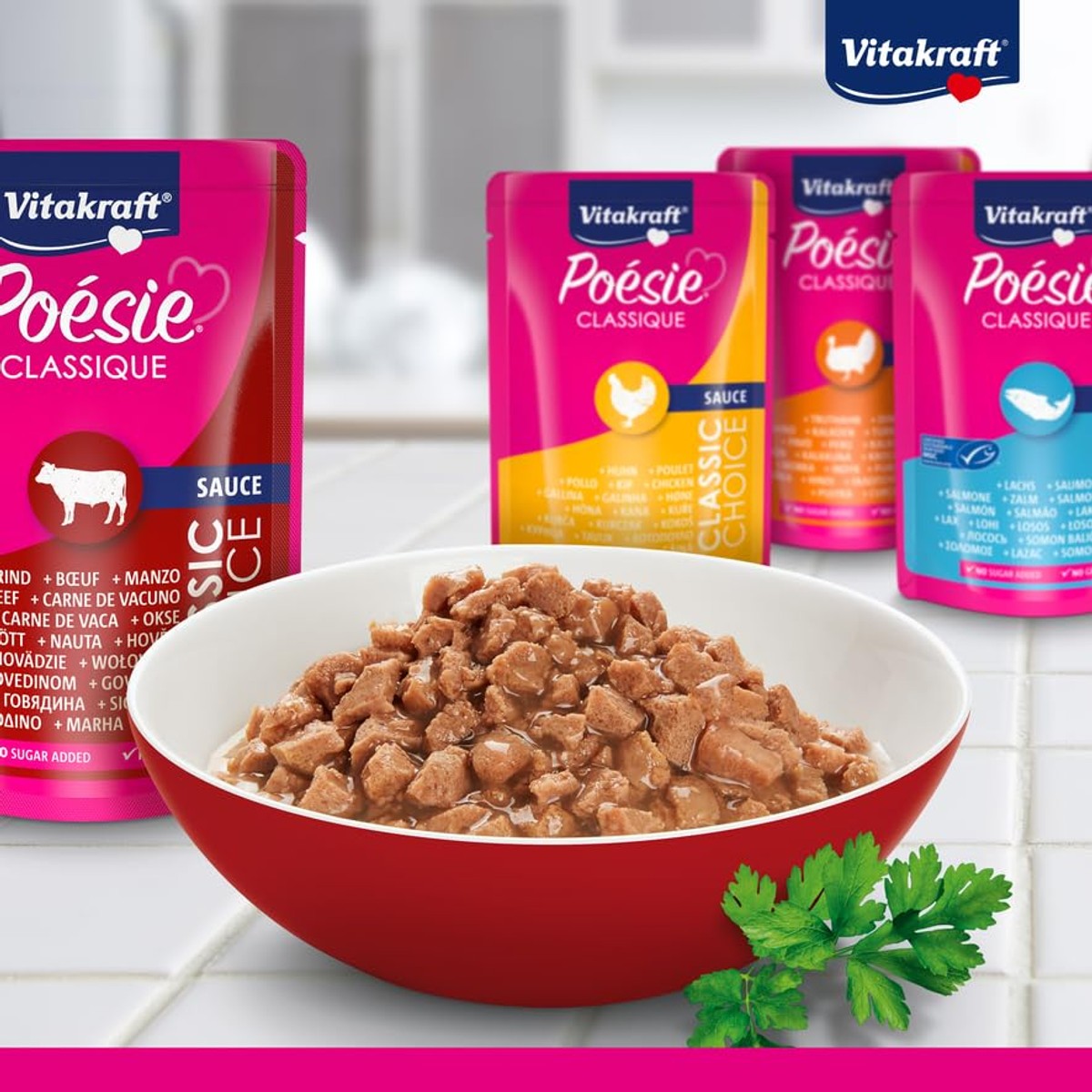 Vitakraft Poésie Classique natvoer kattenvoer gemengd 12 x 85 g - 3-pack