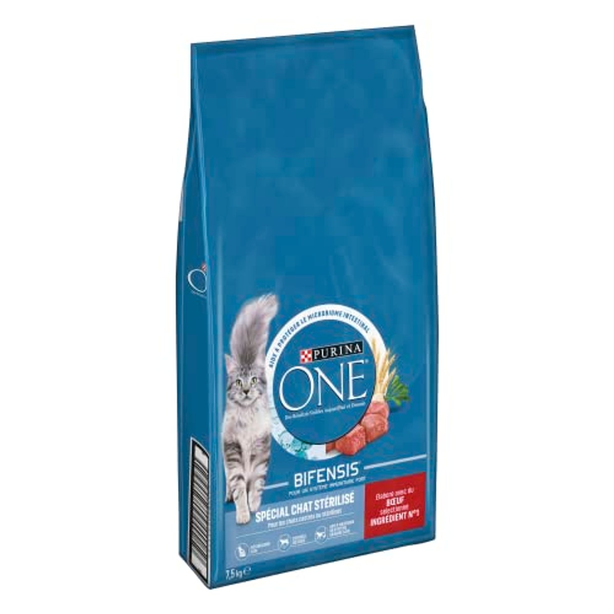 PURINA ONE Bifensis Gesteriliseerd droogvoer kat rundvlees 7,5 kg - 3-pack
