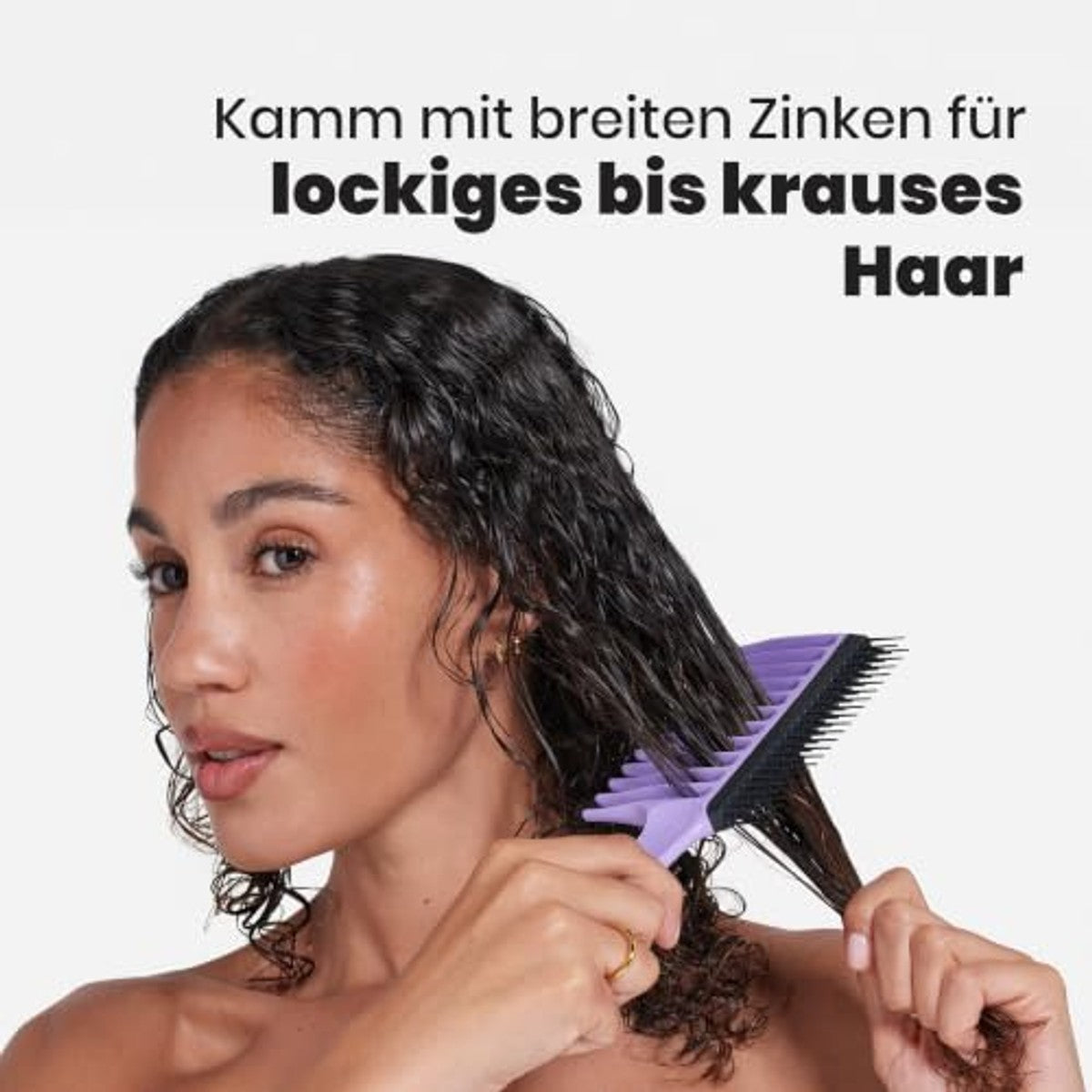 Tangle Teezer Kam met Brede Tanden 3C-4C Krullend Haar Paars-Zwart - 6-pack