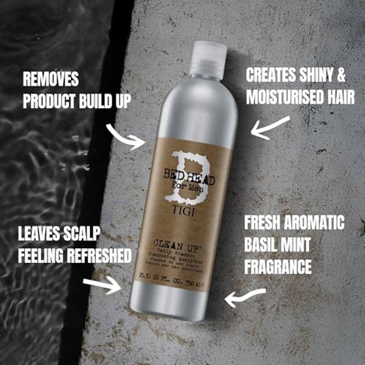 TIGI Bed Head for Men Clean Up Shampoo 750 ml - 3-pack