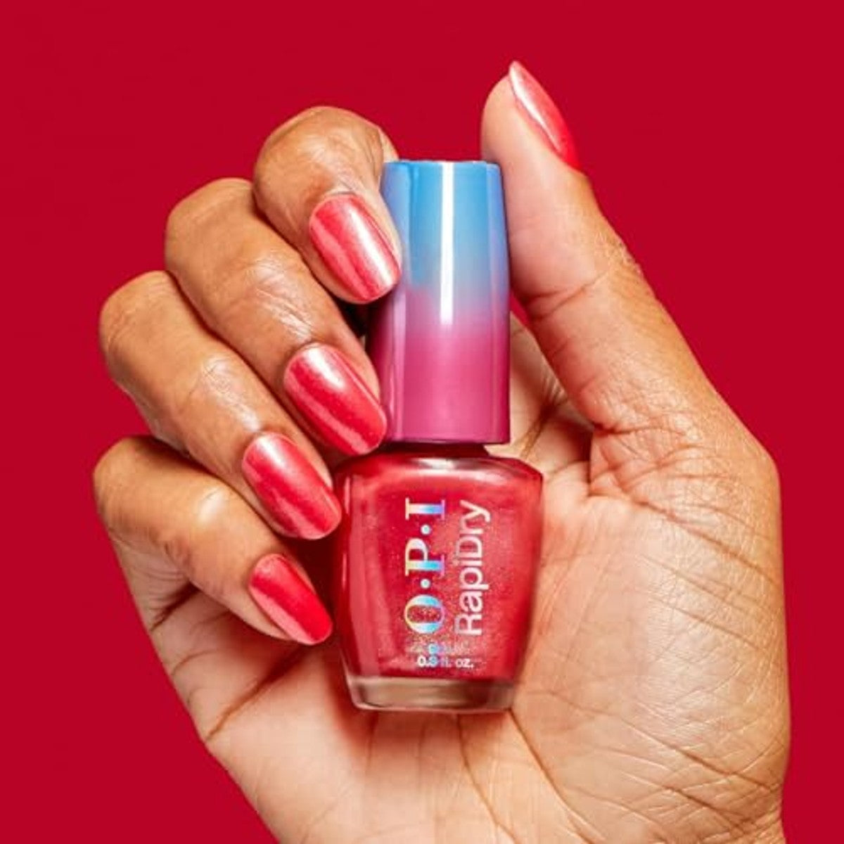 OPI RapiDry Bundle Top Coat 15 ml + Fuego On-the-Go Rode Nagellak 9 ml