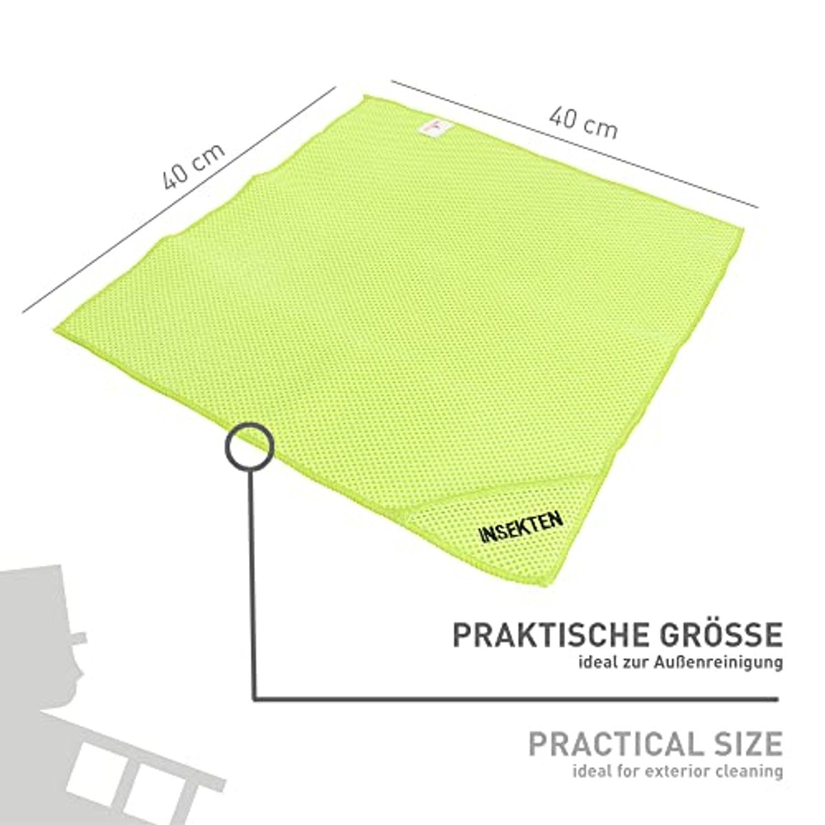 NIGRIN 71122 Microvezeldoek insectenresten 40 x 40 cm – NIGRIN