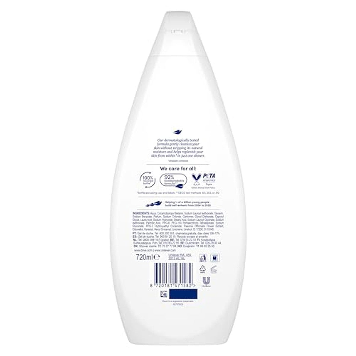 Dove Douchegel Bloemenverzorging 6 x 720 ml - Voordeelverpakking