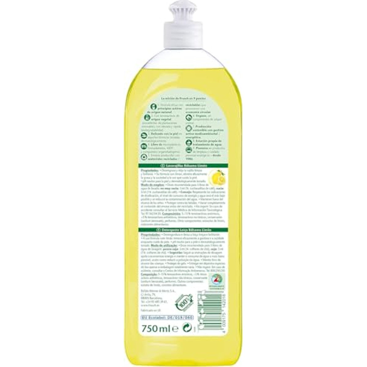 FROSCH Handspoelvloeistof Biologische Balsem Citroen 10 x 750 ml – FROSCH