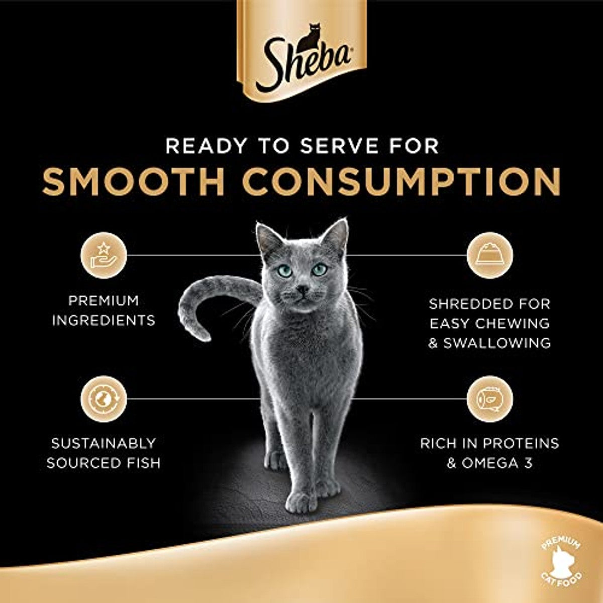 Sheba Schil Filets natvoer kattenvoer kip met tonijn 60 g - 3-pack