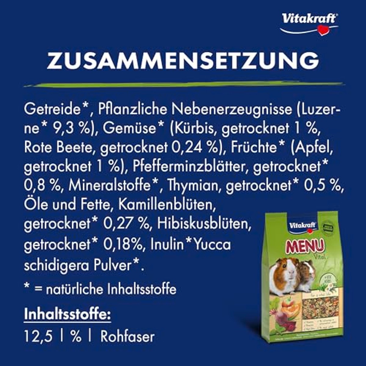 Vitakraft Premium Vital Menu knaagdiervoer cavia 3 x 5 kg - 3-pack – foto 4