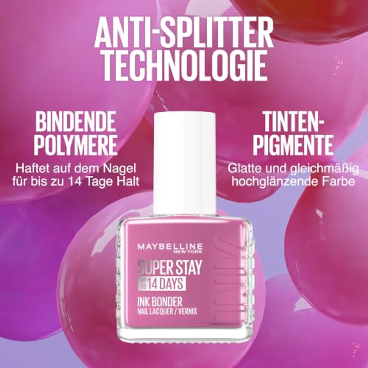 MAYBELLINE Super Stay Ink Bonder Nagellak 006 Deep Red 12,3 ml - 3 stuks