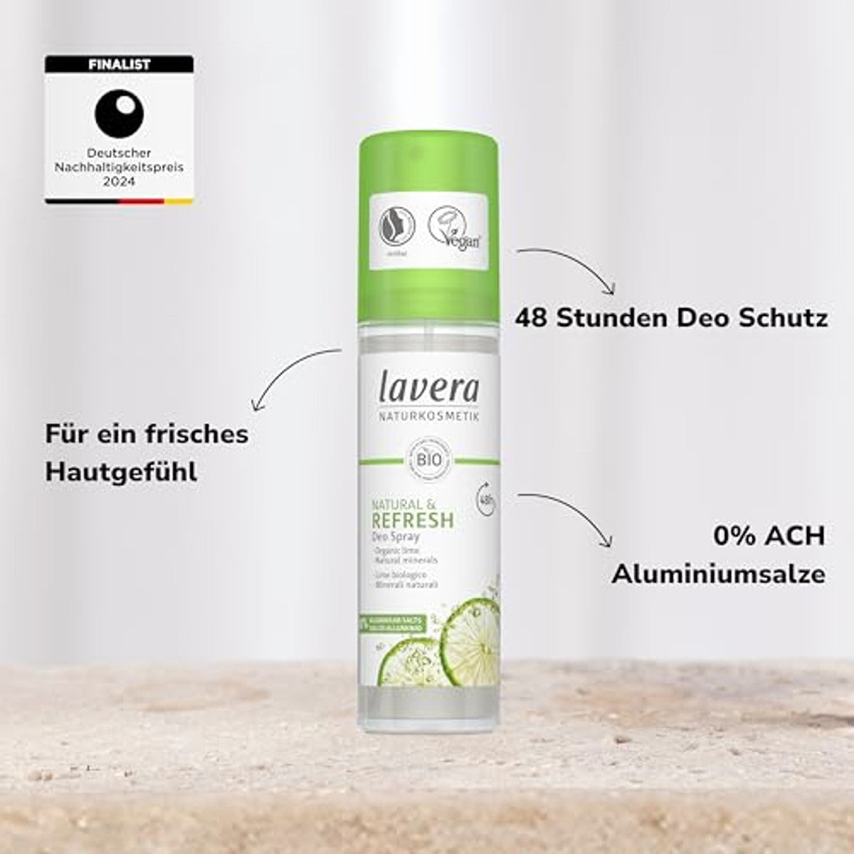 lavera Natural & Refresh Deodorant 6 x 75 ml - Voordeelverpakking