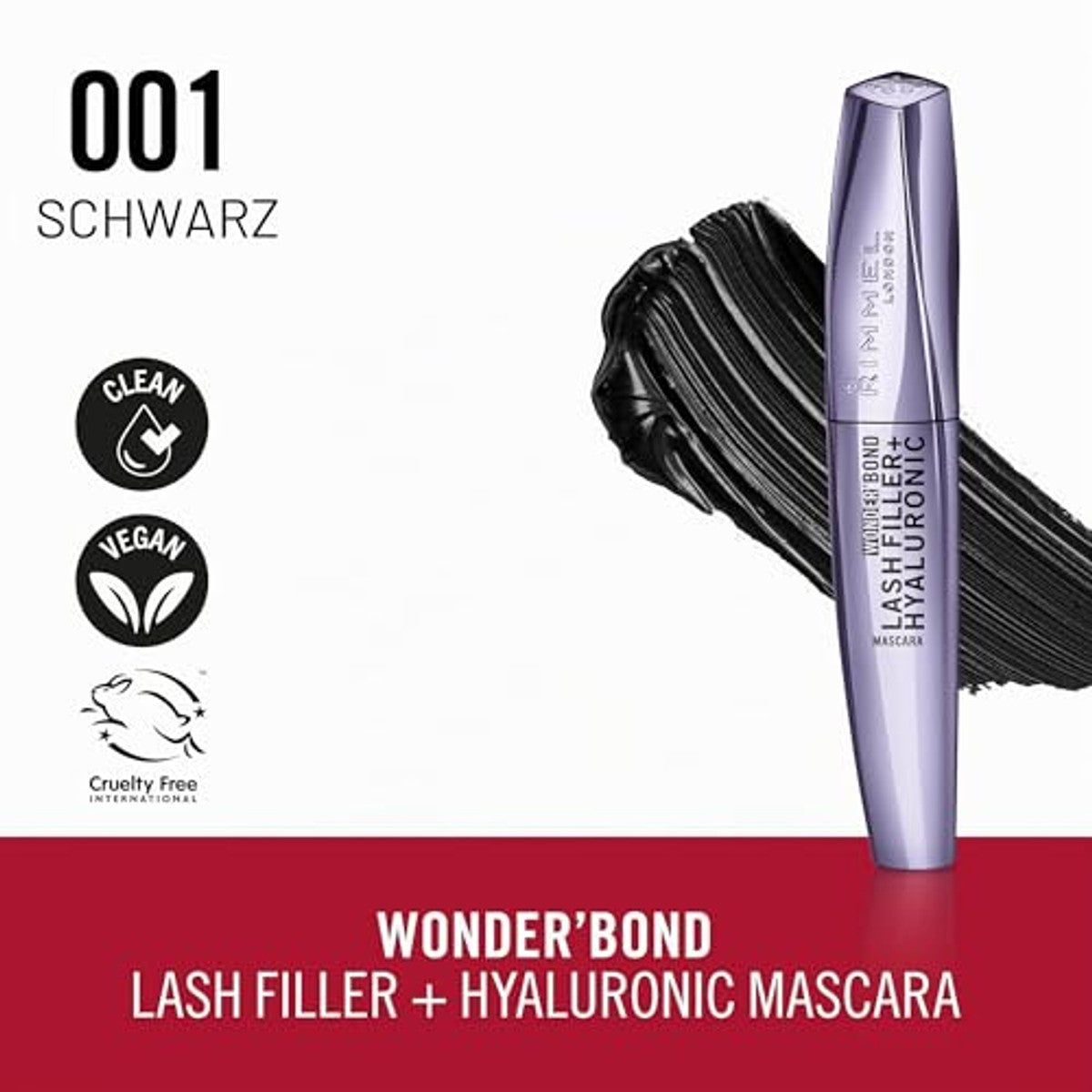 Rimmel London Wonder'Bond Lash Filler + Hyaluronic 001 Black 11 ml - 6 stuks