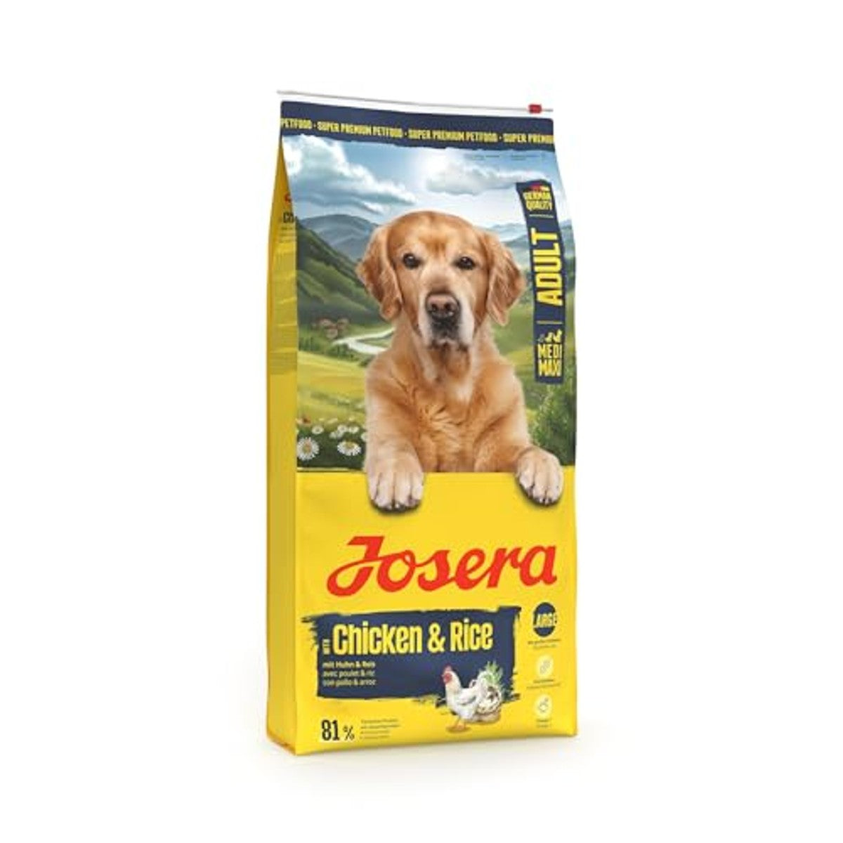 JOSERA Kip en rijst (12,5 kg) | droogvoer voor grote volwassen honden – Josera