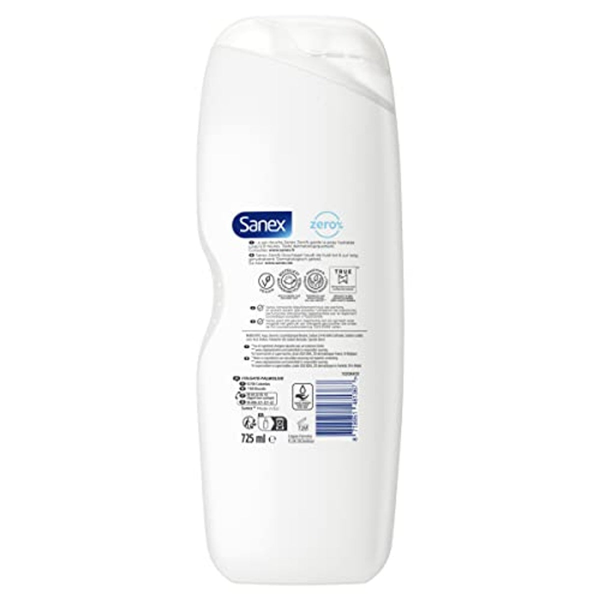 Sanex 0% Vochtinbrengende Douchegel Alle Huidtypes 6 x 725 ml - Voordeelverpakking
