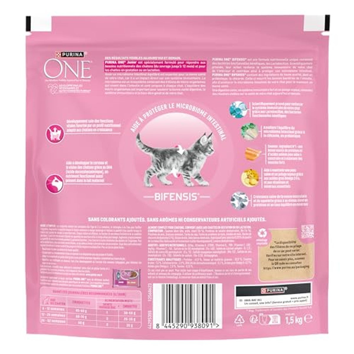 Purina One Bifensis Kitten droogvoer kat zalm 1 x 1,5 kg - 6-pack
